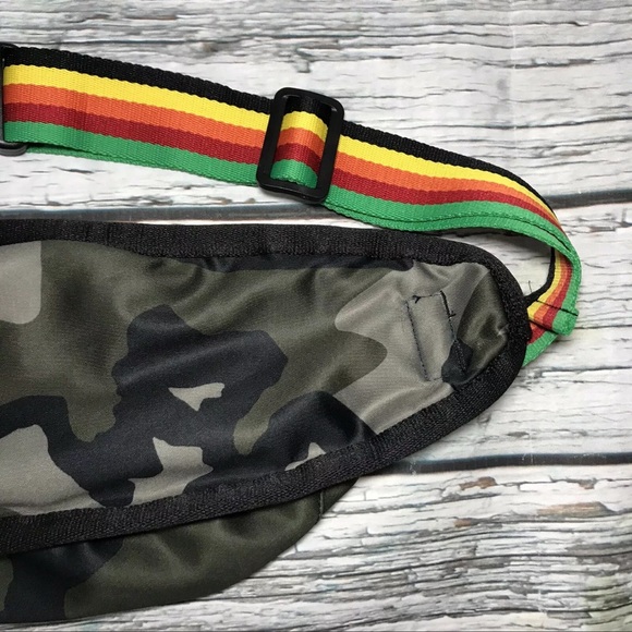 NEW Pam & Gela Belt Bag Crossbody Fanny Pack Camo Print Grunge Purse NWT $175 - Picture 9 of 12